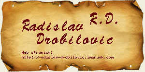 Radislav Drobilović vizit kartica